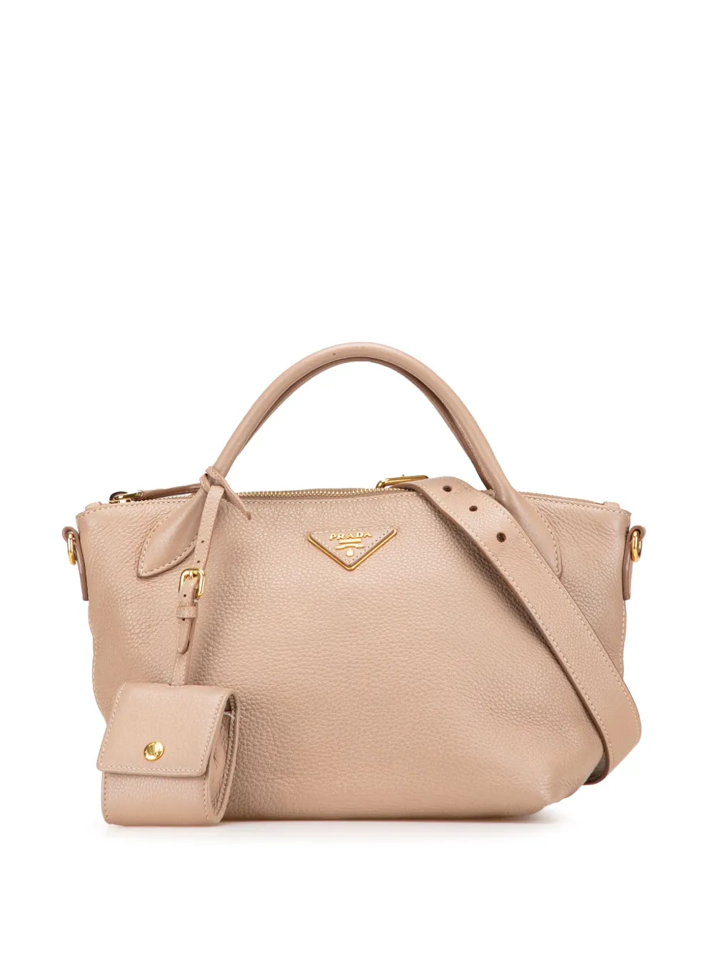 Prada Pre-Owned 2000-2025 Vitello Daino Zip Top satchel | Brown | Image 1
