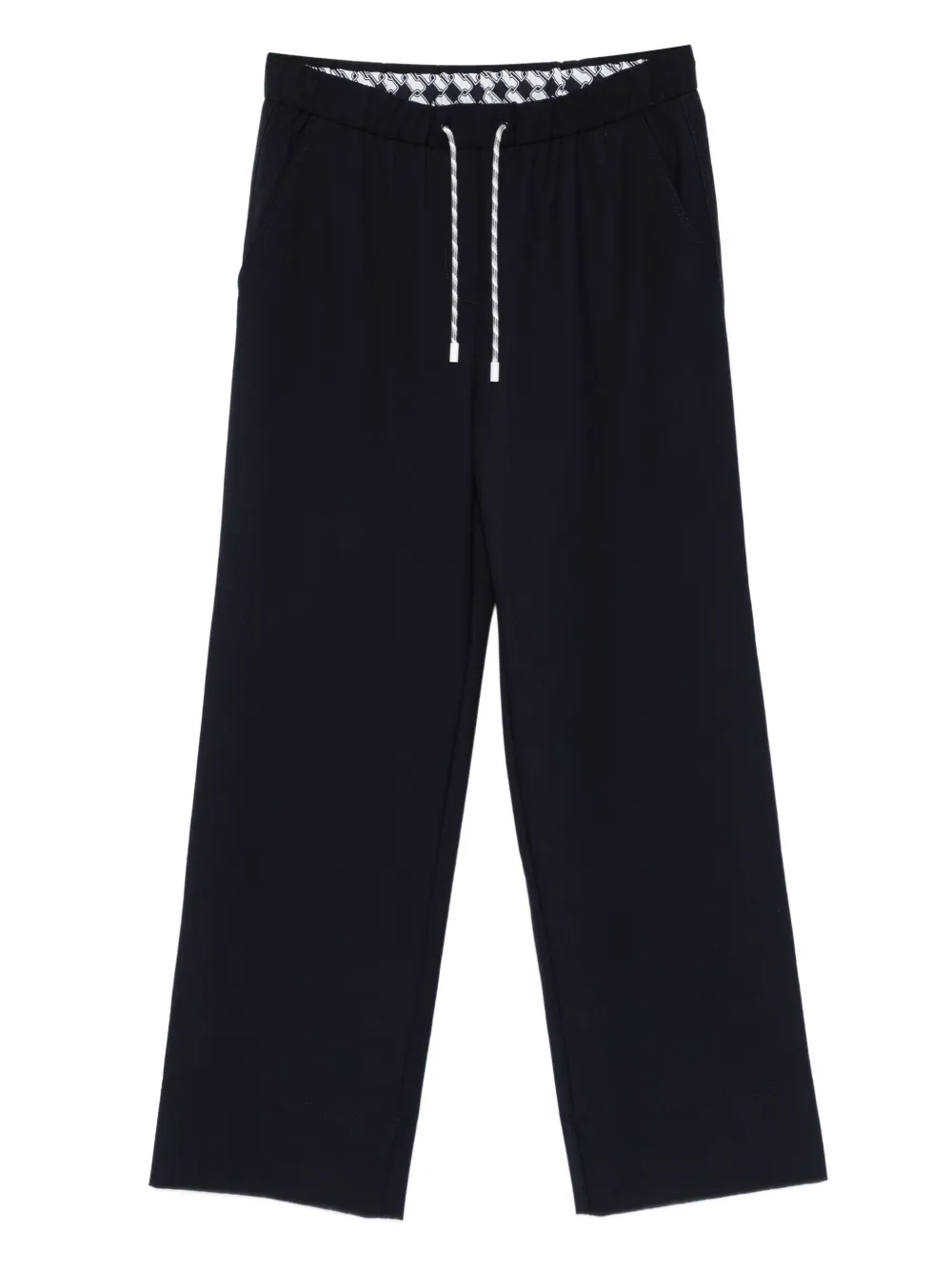 Marccain Drawstring Straight-leg Trousers In Blue