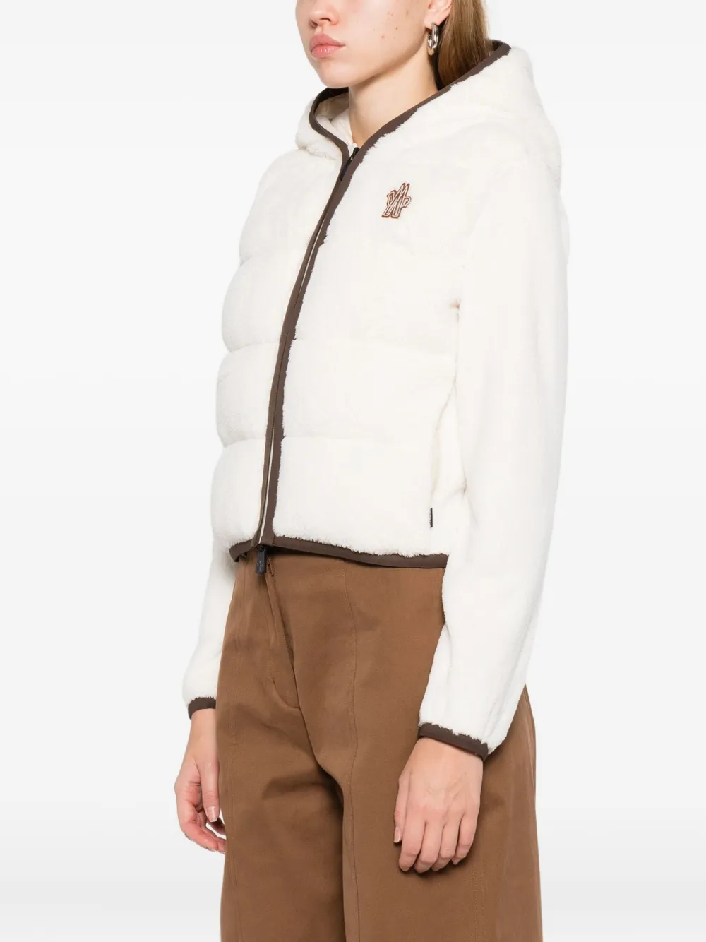 Moncler Grenoble zip-up Bomber Jacket | White | FARFETCH