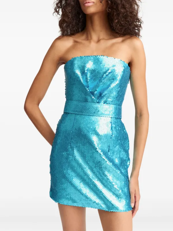 knee length dresses for ladies Venus Belted Sequin Wrap Dress | Wine