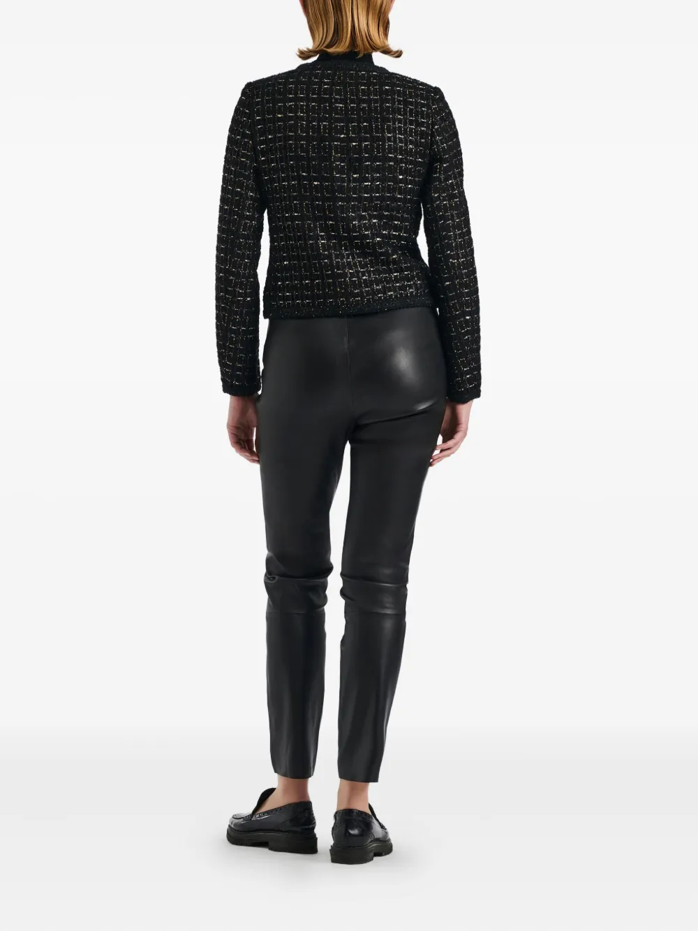 Weill Paris Tweed Button Jacket In Black