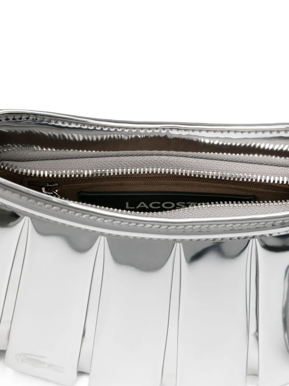 Lacoste Lenglen Shoulder Bag In Silver