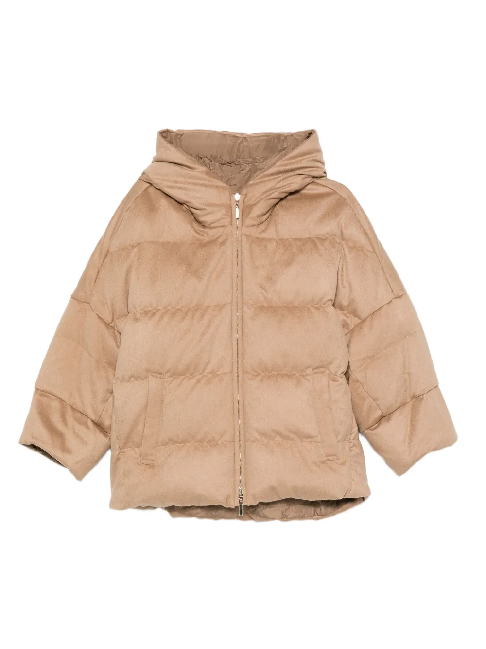 Max Mara Casaco com capuz e zíper | Marrom | Image 1