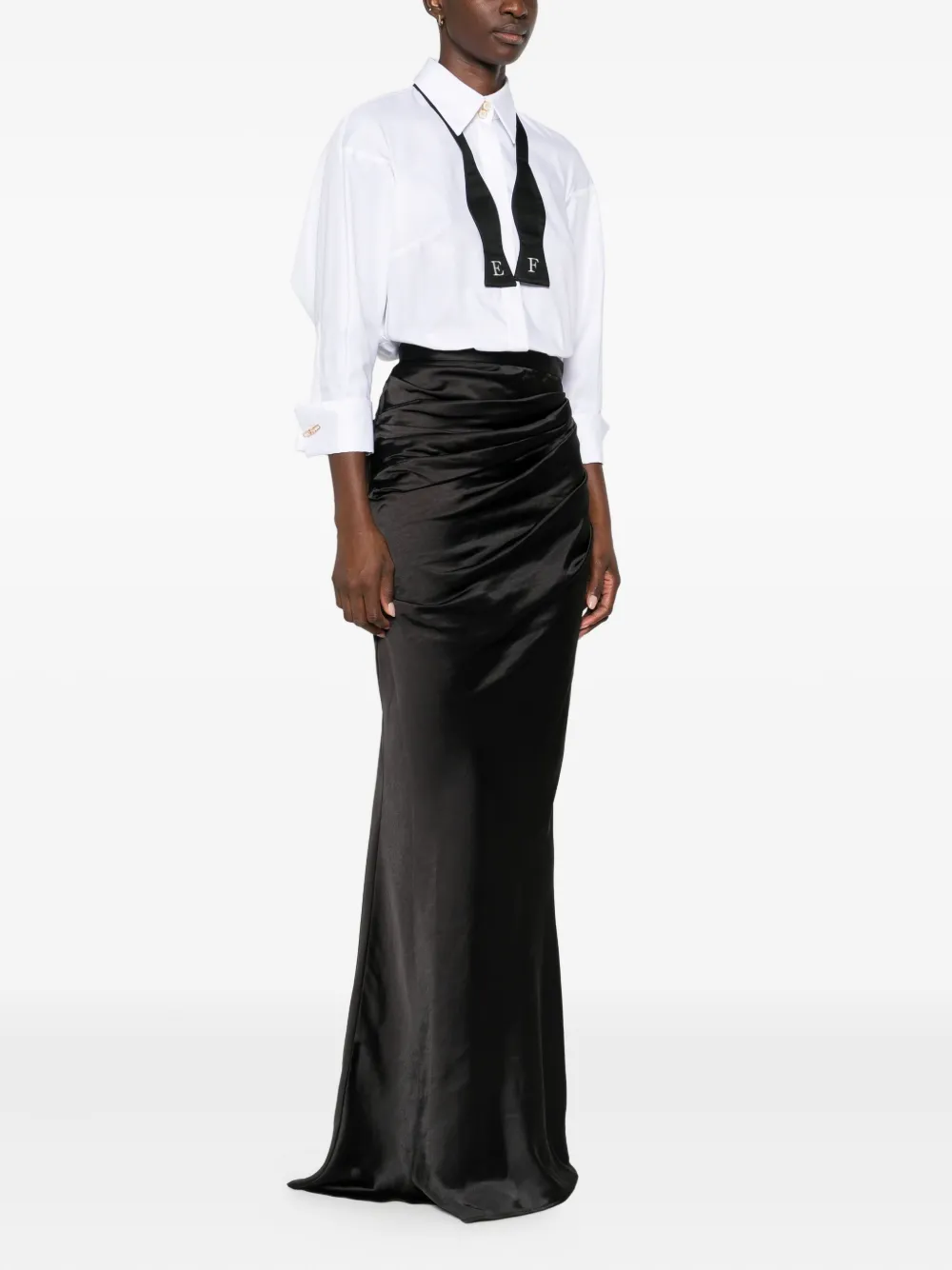 Elisabetta Franchi Ruched-skirt Dress In Multi