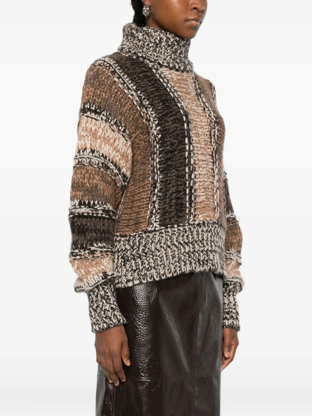 Roberto Collina Gestreepte coltrui Bruin