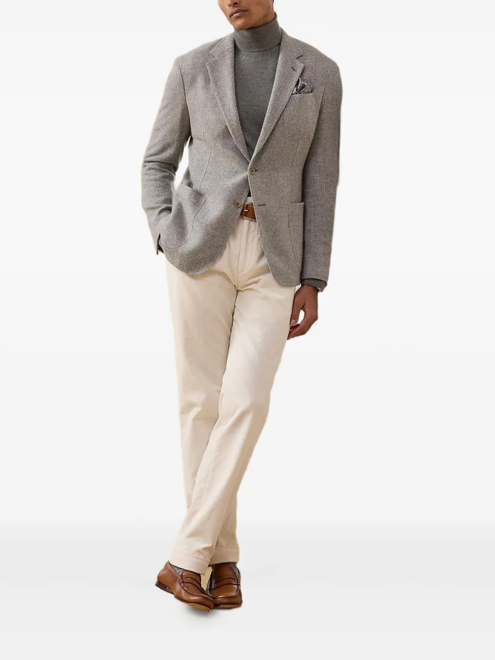 Ralph Lauren Collection pleated cotton trousers - Beige