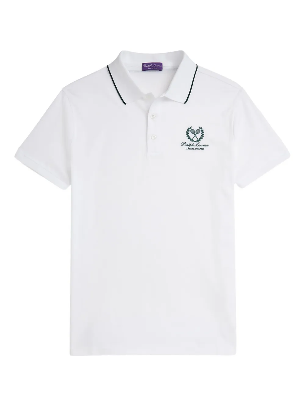 Ralph Lauren Collection embroidered-piped polo shirt | White | Image 1