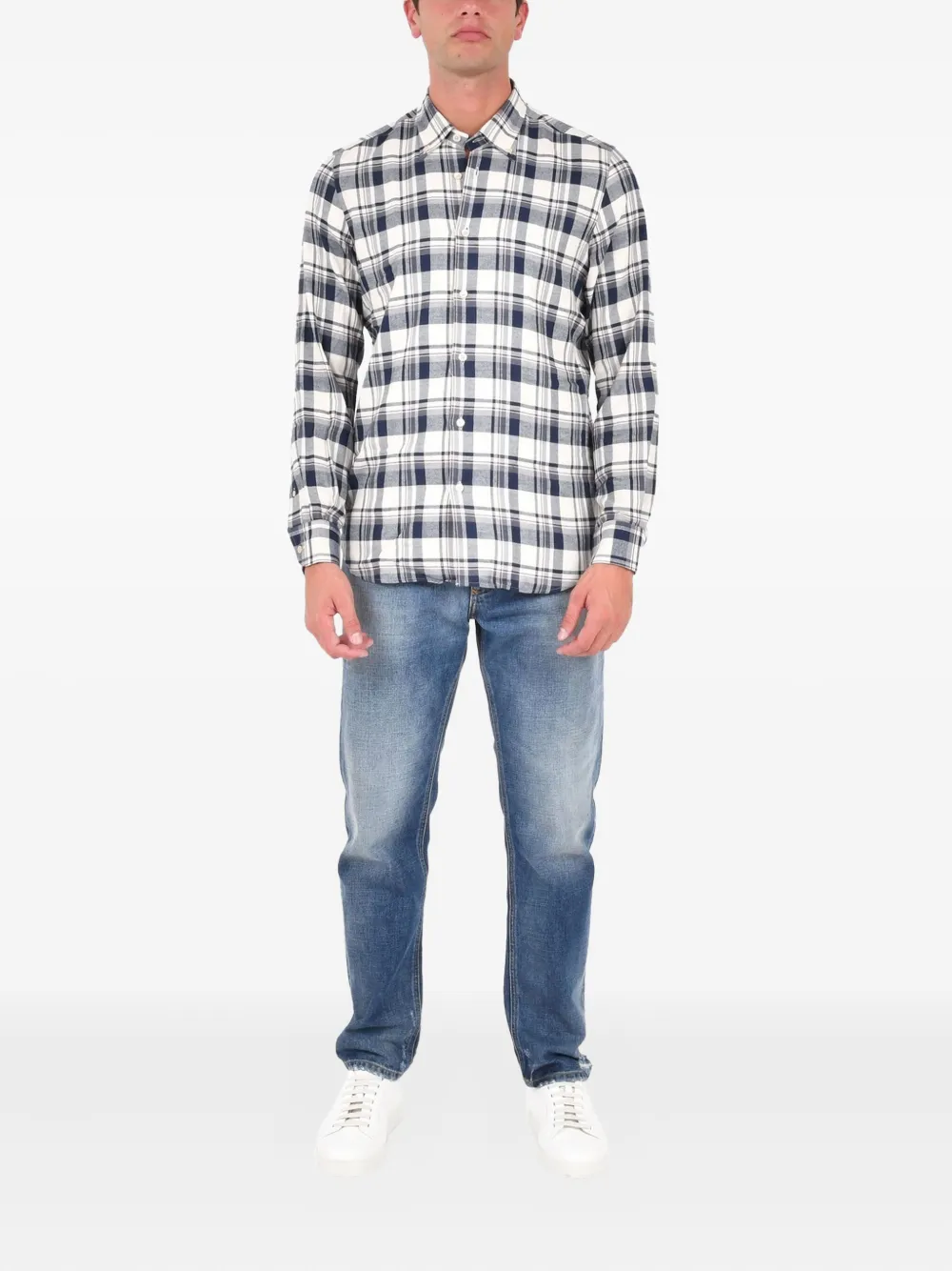 Boglioli checked shirt - Wit