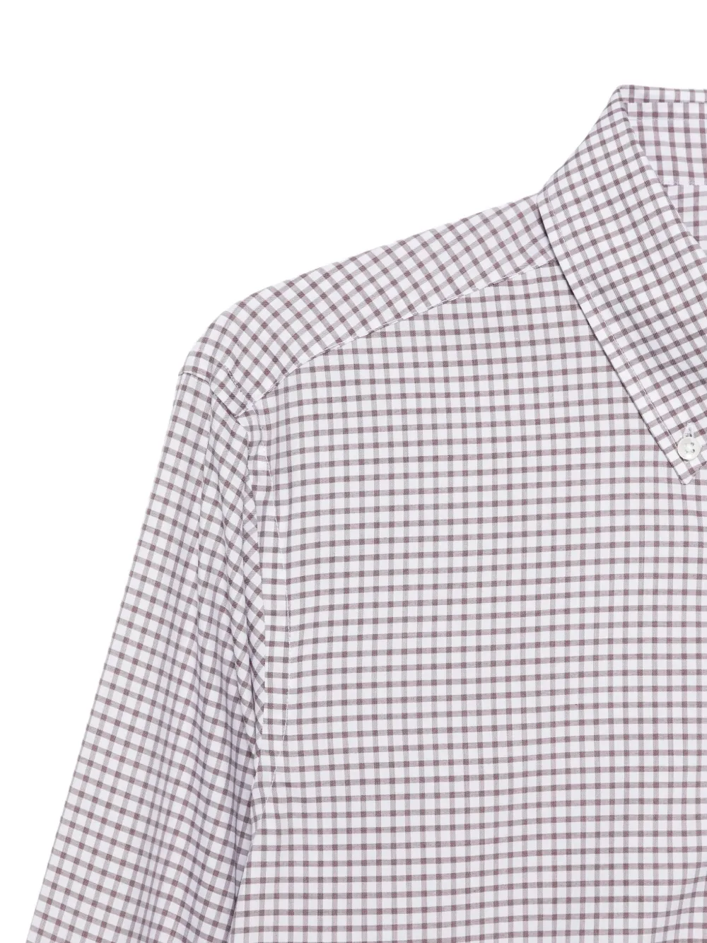 Canali Geruit overhemd Wit