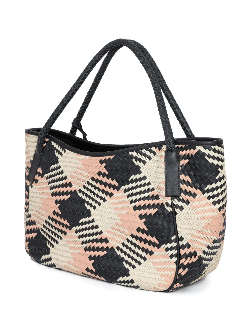 Sarah Chofakian Nougat gevlochten schoudertas Zwart