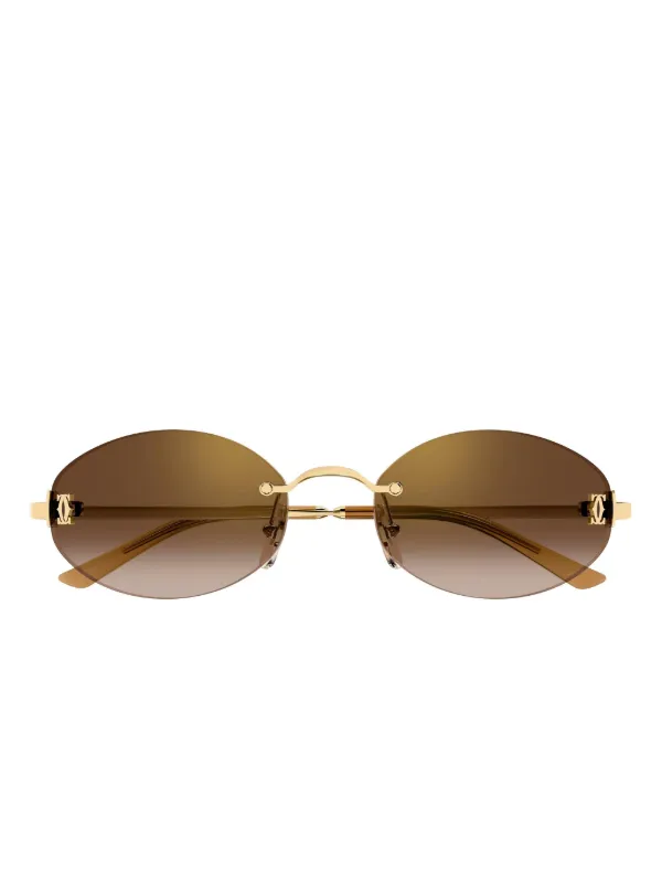 Cartier Eyewear C De Cartier Sunglasses in Gold