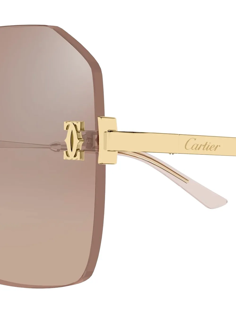 Cartier Eyewear Zonnebril met geometrisch montuur Goud