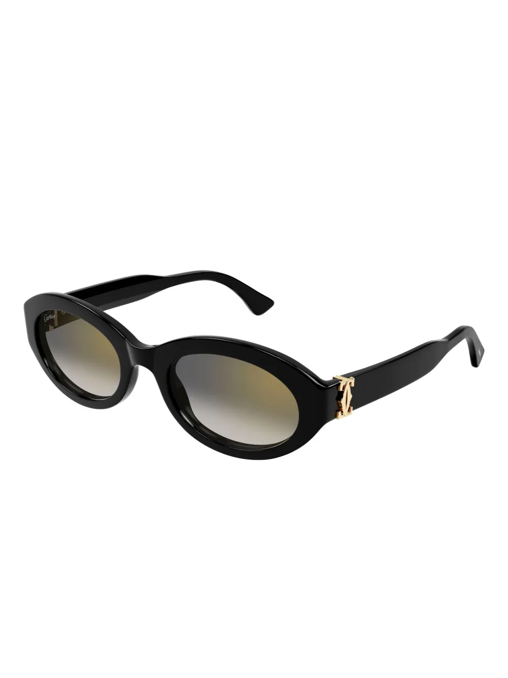 Cartier Eyewear oval-frame sunglasses - Zwart