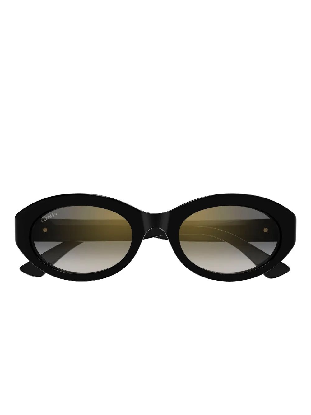 Cartier Oval-frame Sunglasses In Black