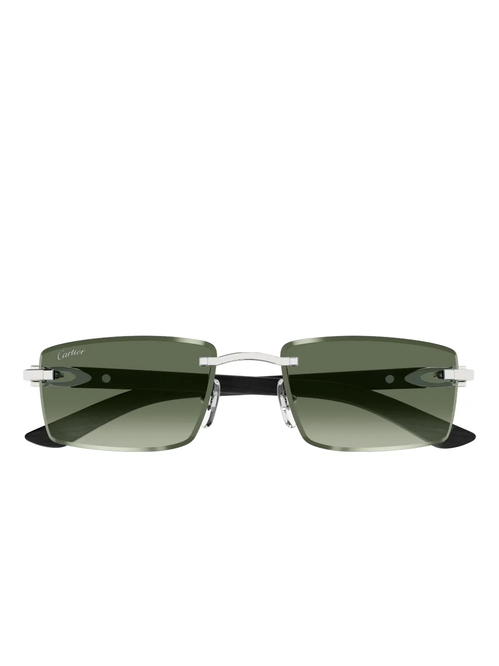 Cartier Eyewear rectangle rimless CT0582S sunglasses | Green | Image 1