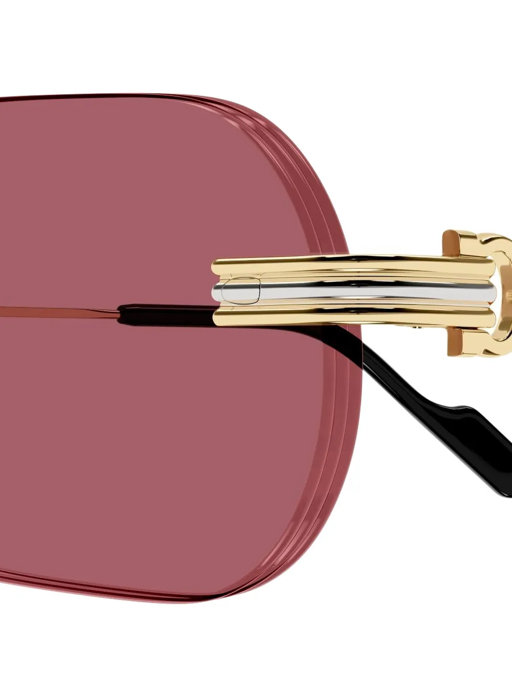 Cartier Eyewear Zonnebril met rond montuur Goud