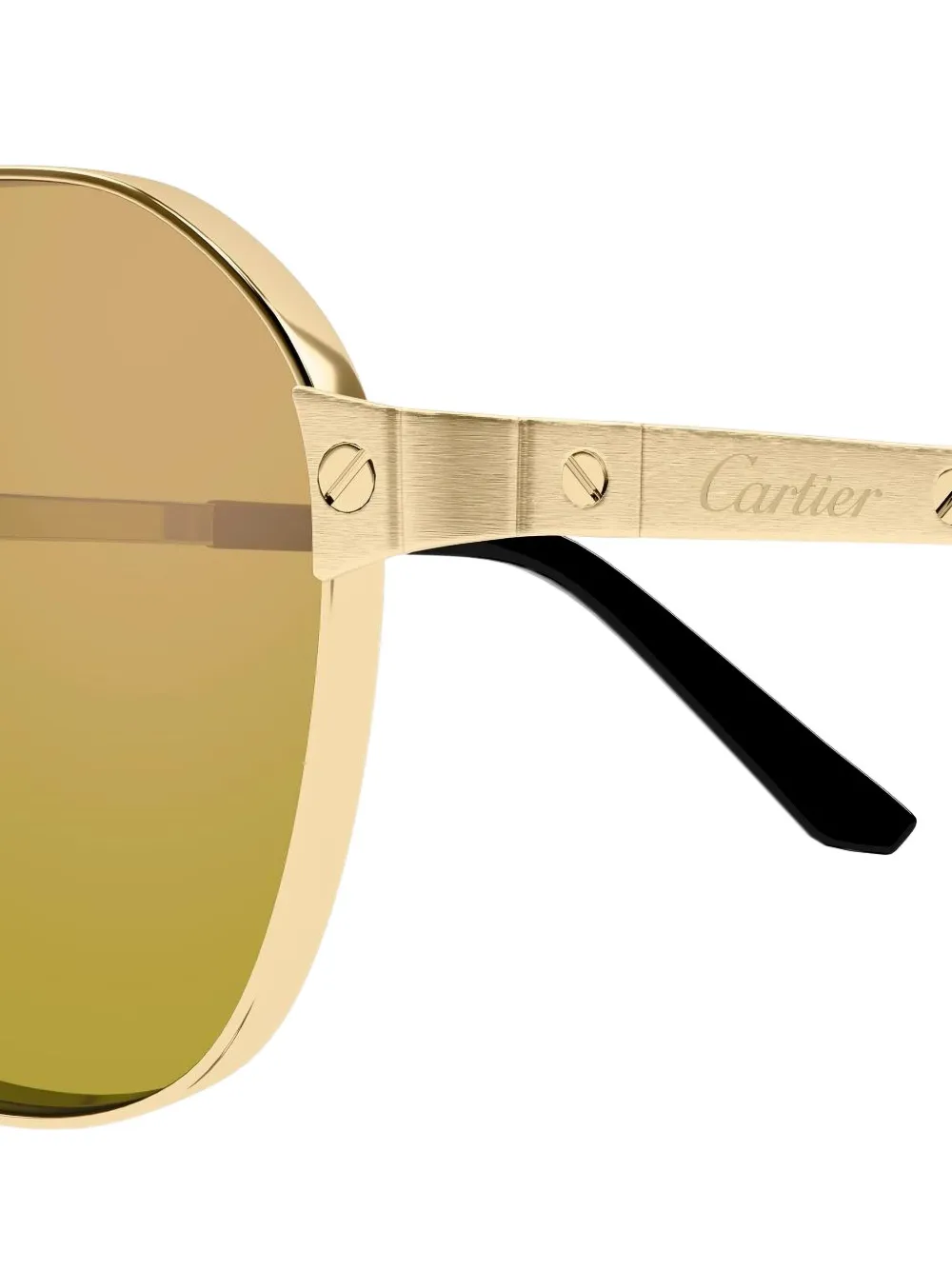 Cartier Pilot-frame Browline Sunglasses In Green