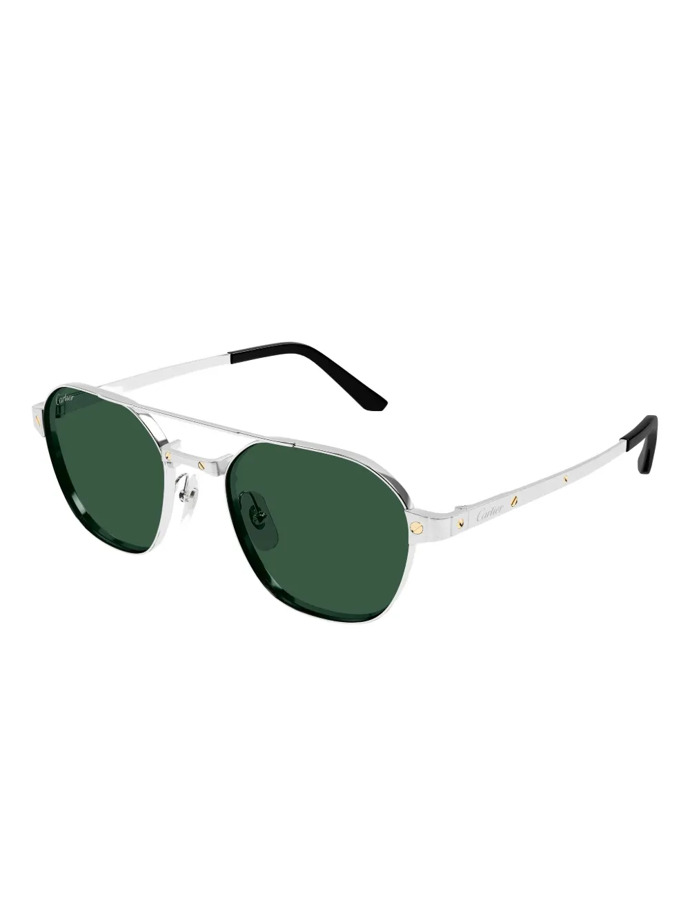 Cartier Eyewear Zonnebril met piloten montuur - Grijs