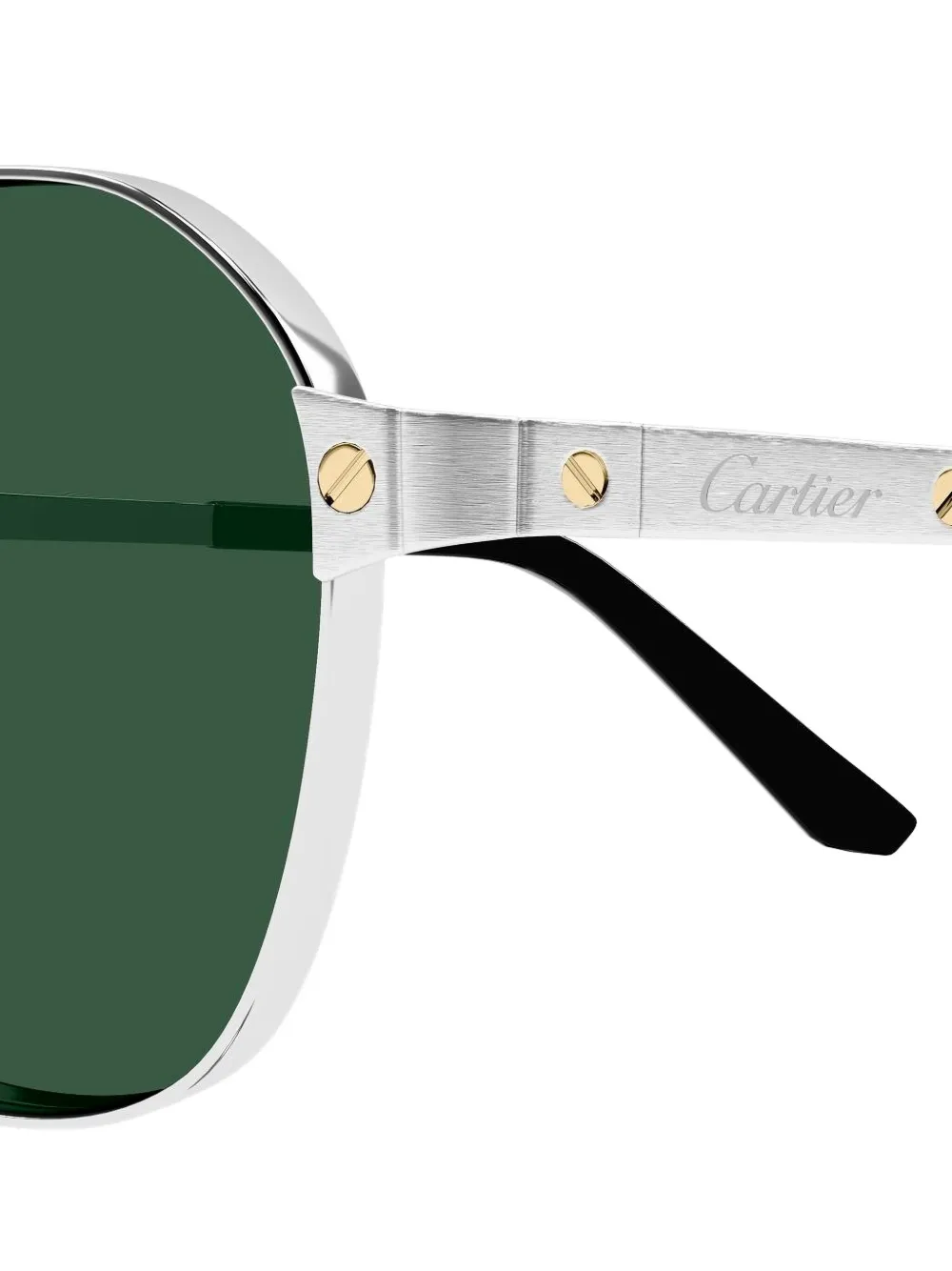 Cartier Pilot-frame Sunglasses In Metallic