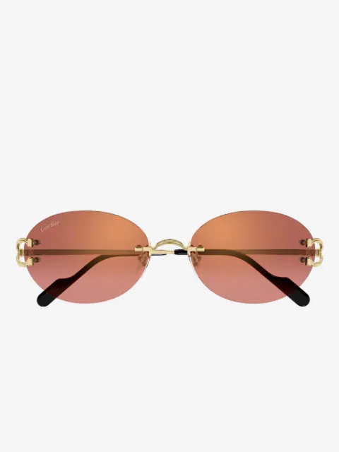 Cartier Eyewear solbriller med rundt stel