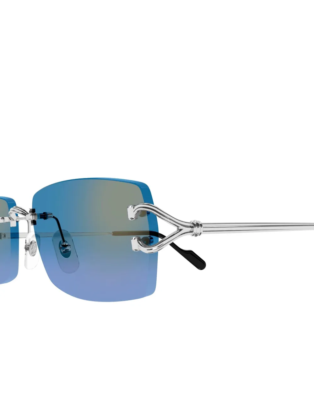 Cartier Eyewear Zonnebril met rond montuur Grijs
