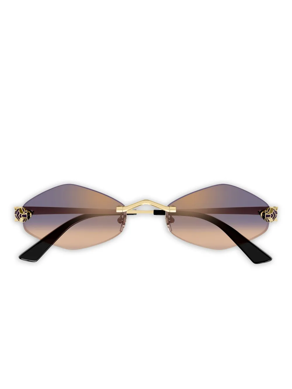 Cartier Eyewear Panthère geometric-frame sunglasses | Gold | Image 1