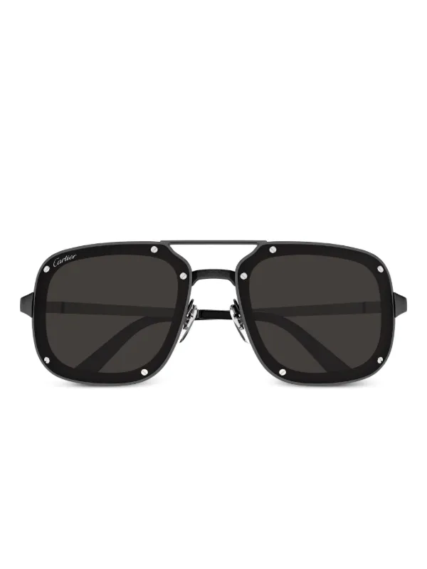 Cartier Eyewear パイロット サングラス | ブラック | FARFETCH JP