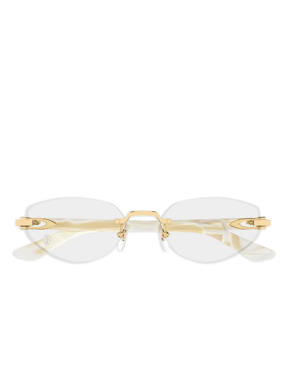 Cartier Eyewear geometric-frame glasses | Gold | Image 1