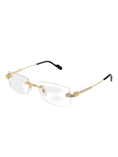 Cartier Eyewear rectangle-frame rimless glasses