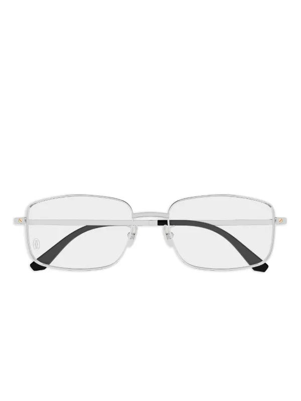 Cartier Eyewear Rectangle-frame Glasses in Grey
