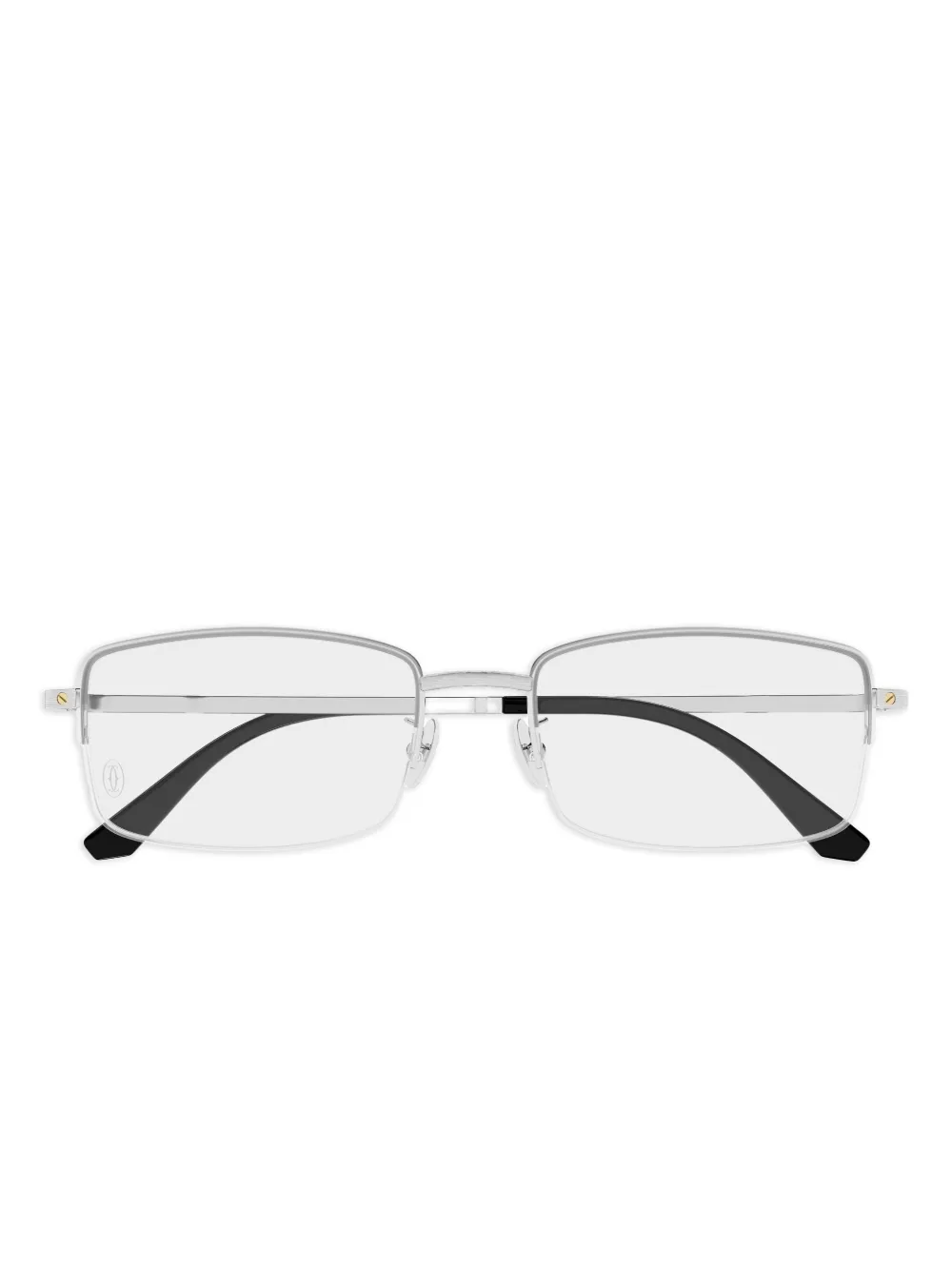 Cartier Eyewear rectangle-frame glasses | Grey | Image 1