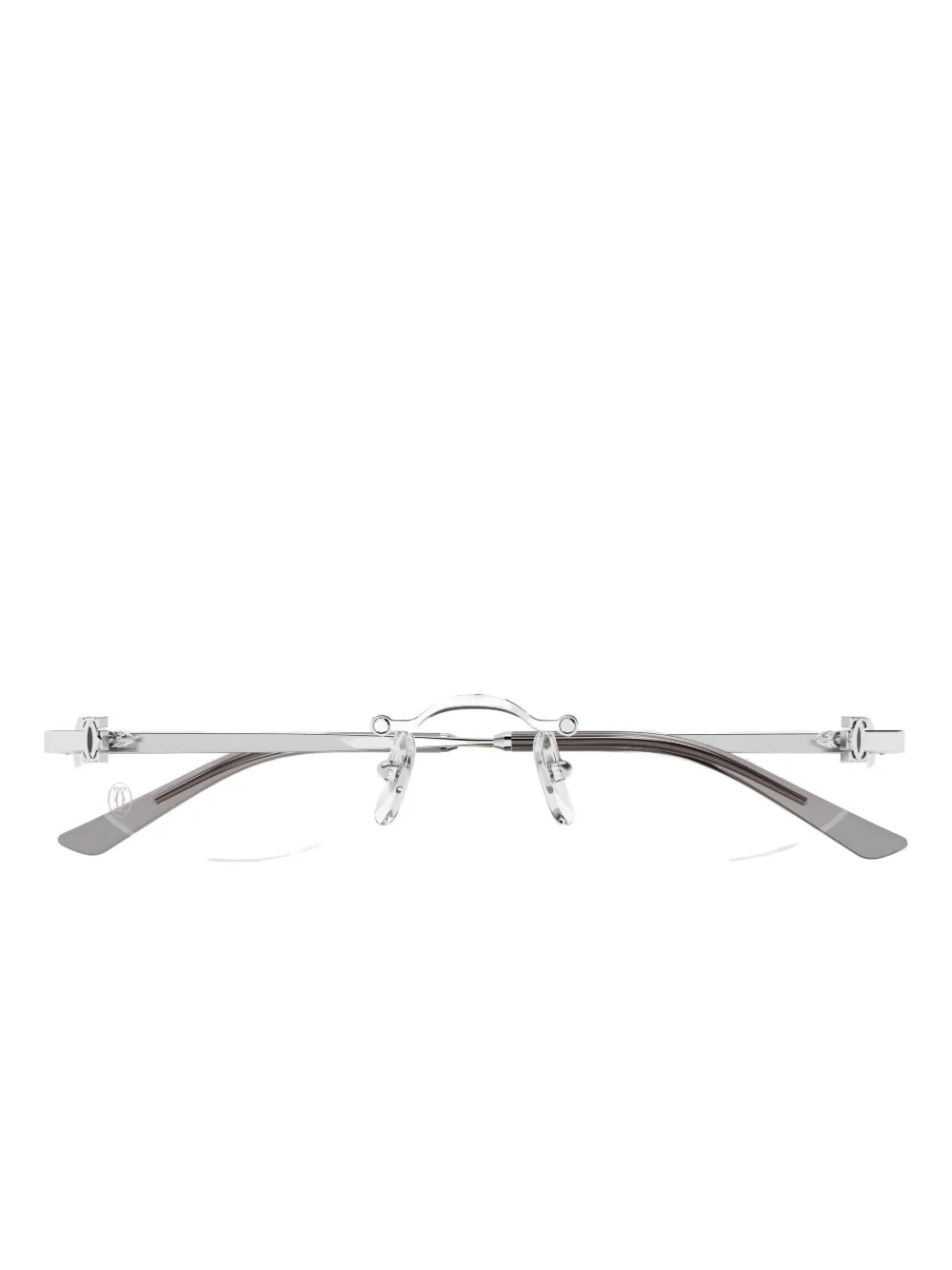 Cartier Brille Mit Ovalem Gestell In Gray