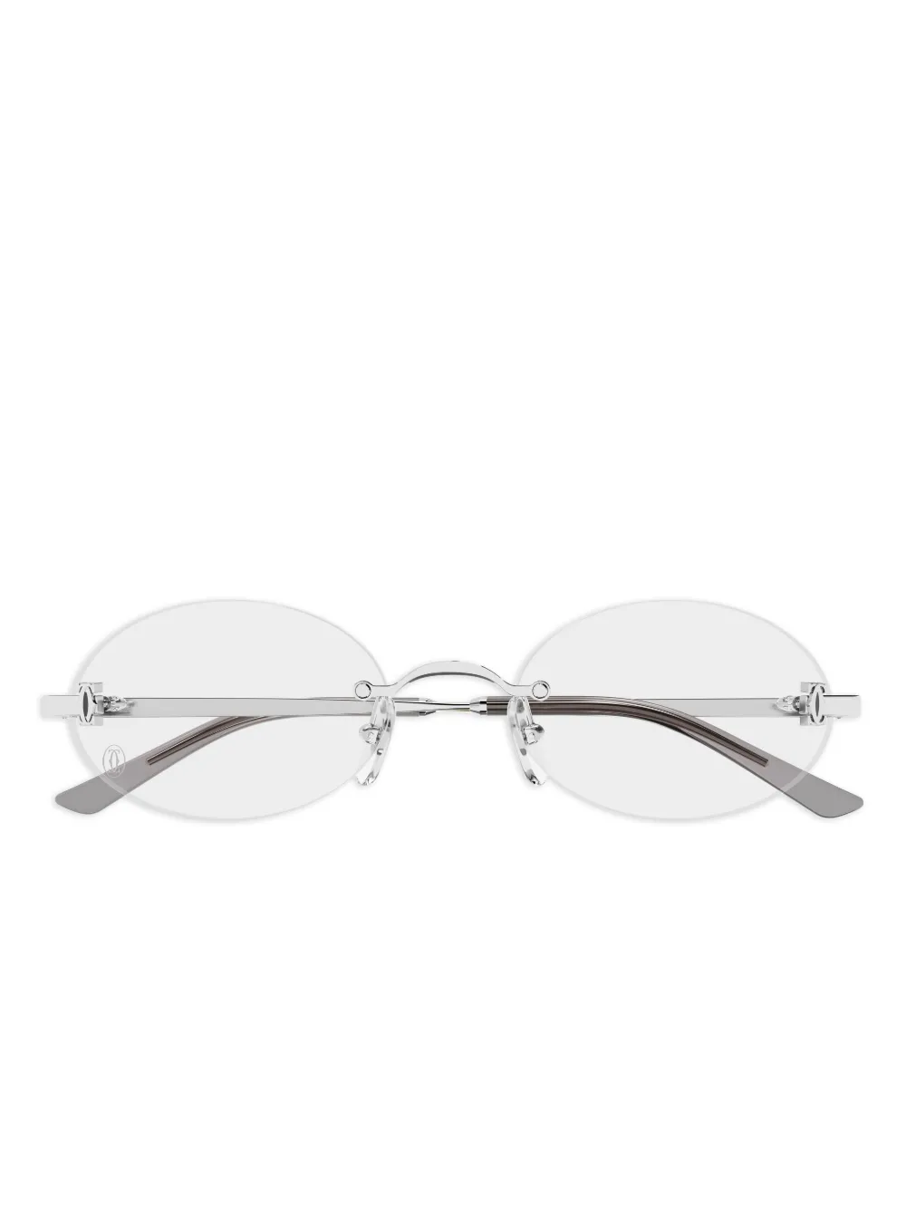 Cartier Eyewear oval-frame glasses | Grey | Image 1