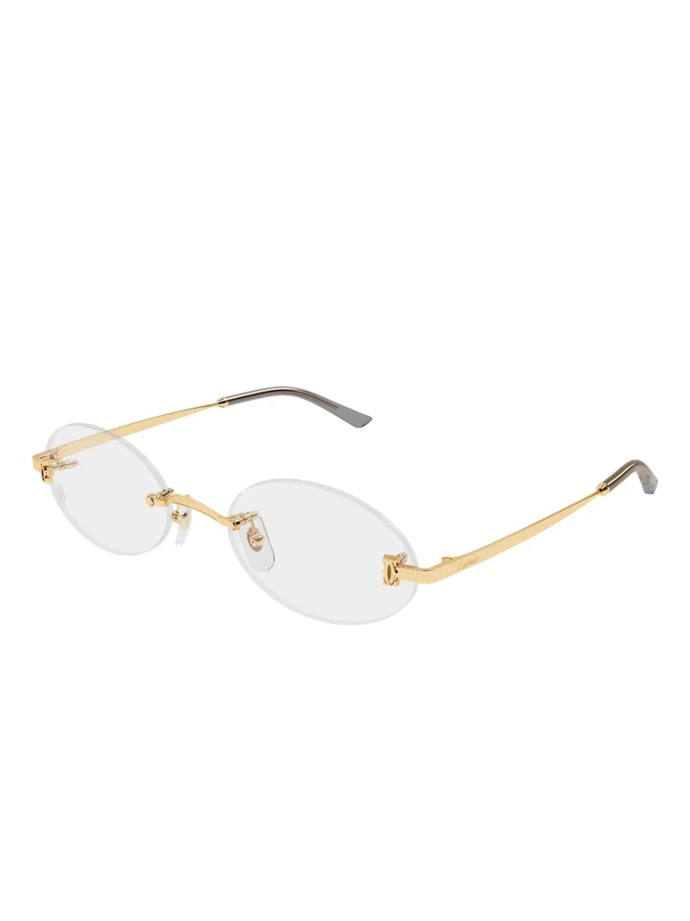Cartier Eyewear logo round-frame glasses | Men | Image 2
