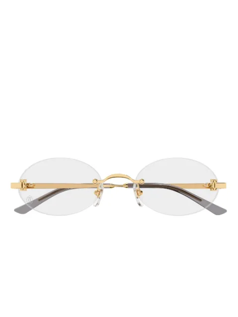 Cartier Eyewear lentes con armazón redonda y logo