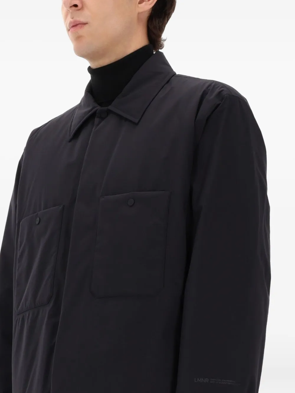 Laminar Shirtjack met opgestikte zakken Zwart