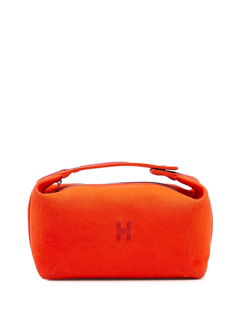 Hermès Pre-Owned 2021-2025 Large Canvas Bride A Brac Case vanity bag | Orange | Image 1