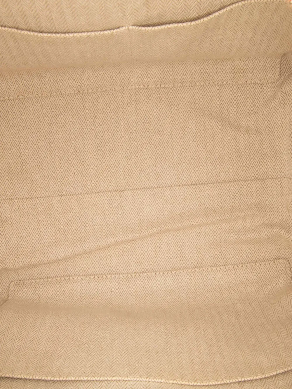 Pre-owned Hermes 2021-2025 Large Canvas Bride A Brac Case Vanity Bag In Orange