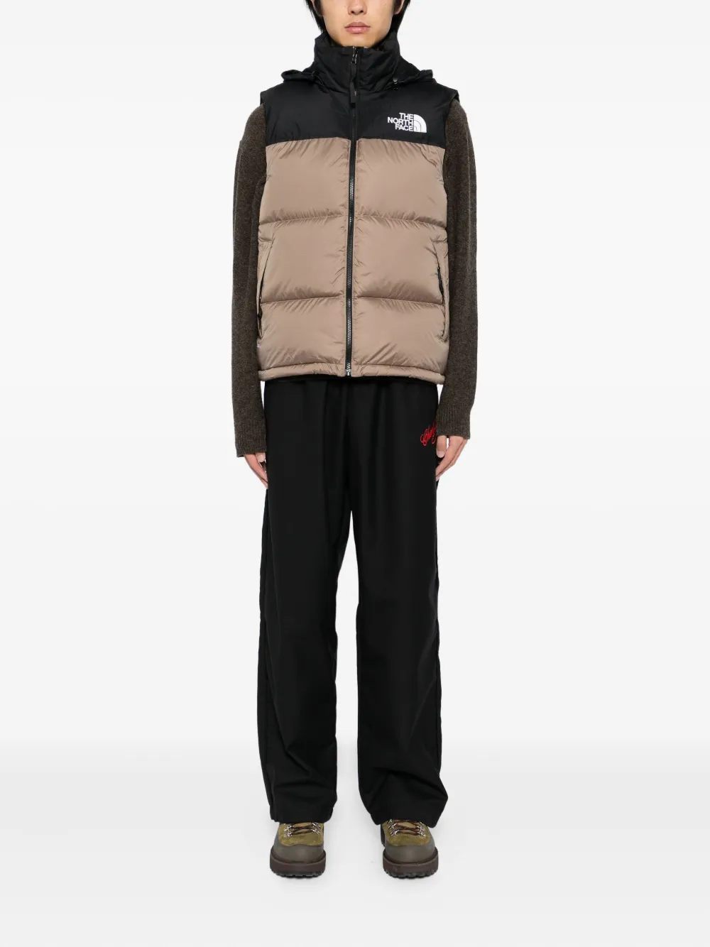 The North Face 1996 Retro Nuptse Vest In Brown