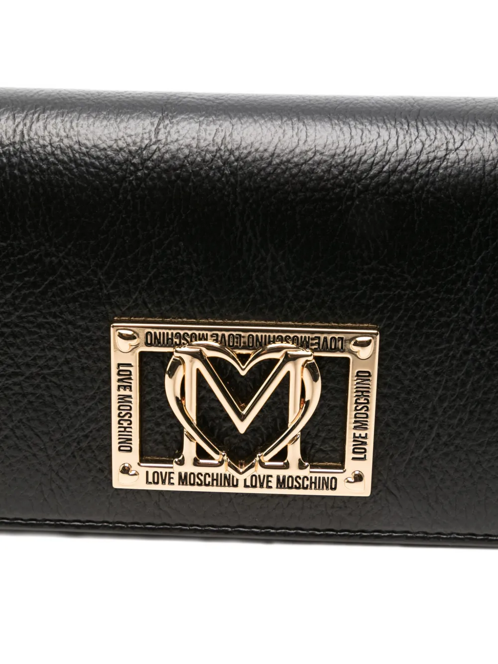 Love Moschino Schoudertas met logoplakkaat Zwart