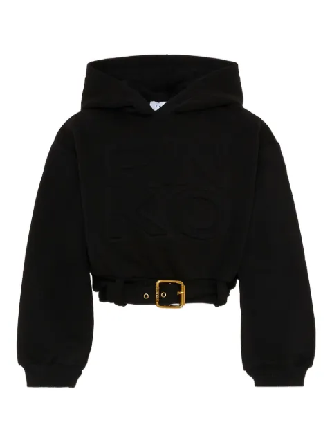 Pinko Kids hooded belted sweatshirt