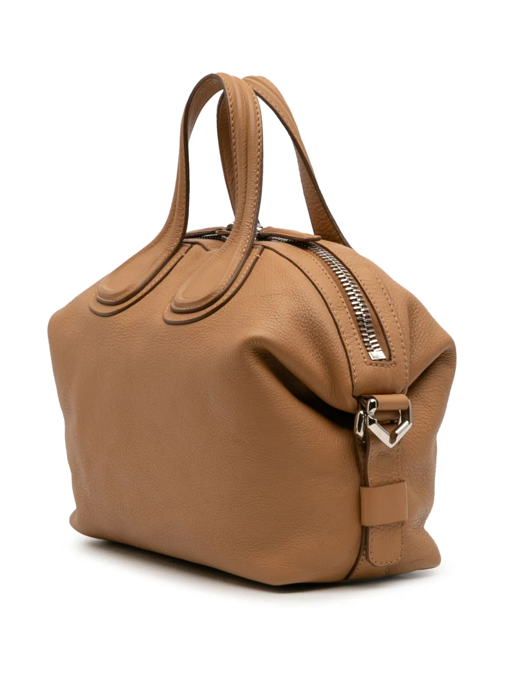Pre-owned Givenchy 2017 Small Leather Nightingale Satchel In Brown