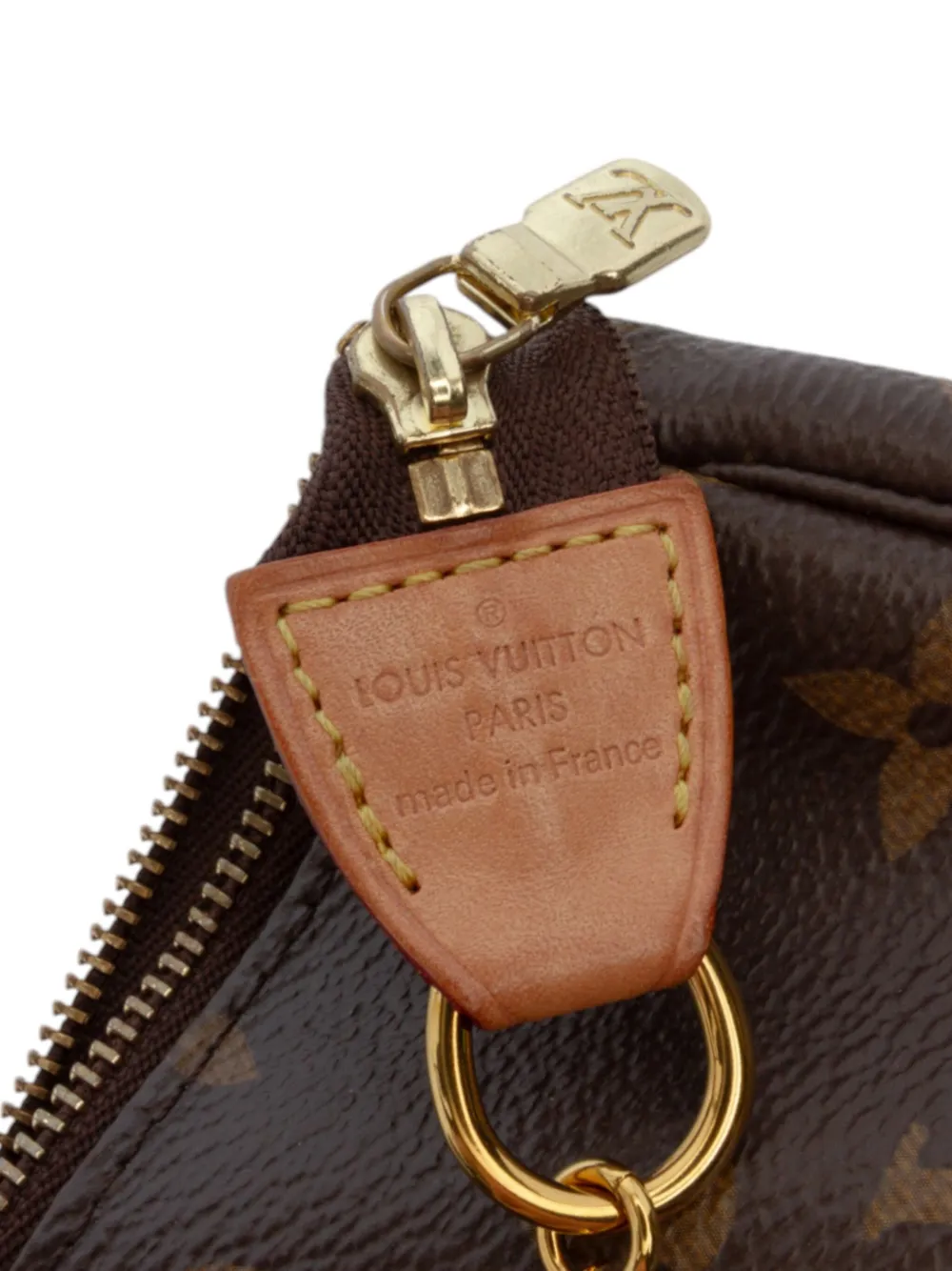 Pre-owned Louis Vuitton 2019 Monogram Mini Pochette Accessoires Handbag In Brown