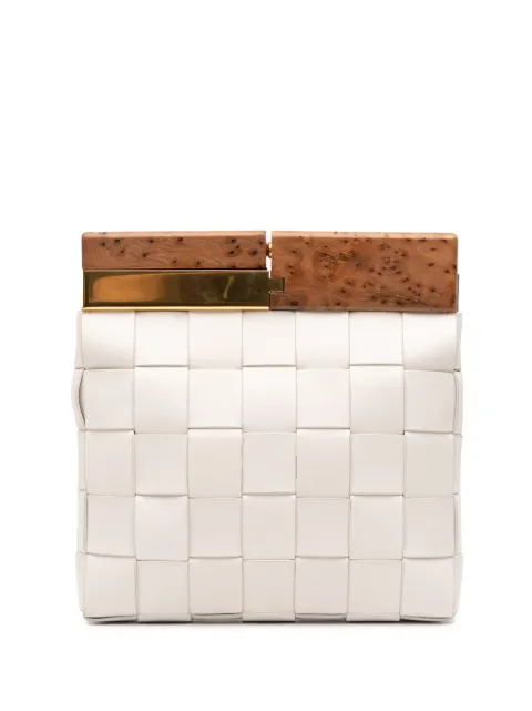 Bottega Veneta Pre-Owned 2012-2025 Lambskin Maxi Intrecciato The Snap clutch bag