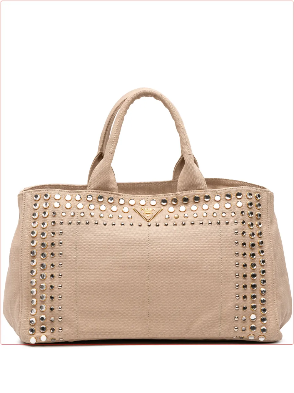 Prada Pre-Owned 2000-2025 Large Canvas Canapa Bijoux satchel | Brown | Image 1