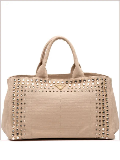 Prada Pre-Owned 2000-2025 Large Canvas Canapa Bijoux satchel
