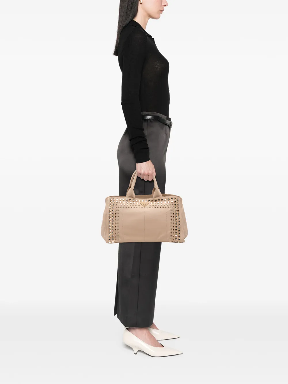 Prada Pre-Owned 2000-2025 Large Canvas Canapa Bijoux satchel | Pre-Owned | Image 2