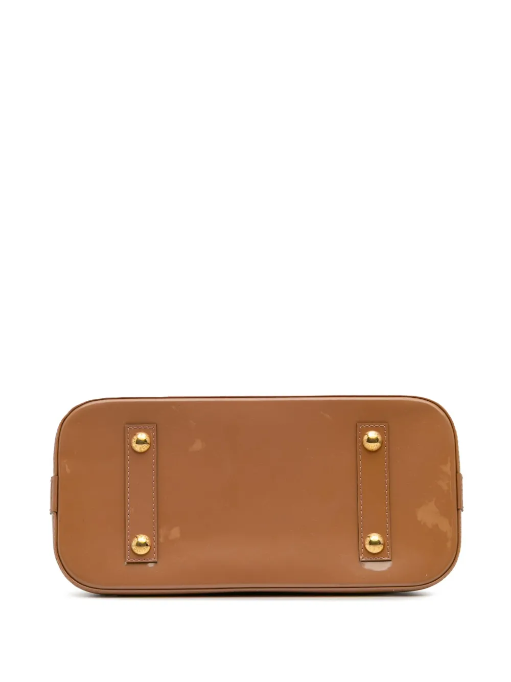 Pre-owned Louis Vuitton 2013 Monogram Vernis Alma Pm Handbag In Brown