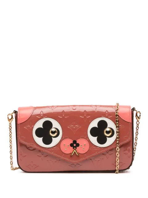 Louis Vuitton Pre-Owned 2017 모노그램 베르니 포쉐트 펠리시 발렌타인 도그 크로스 백