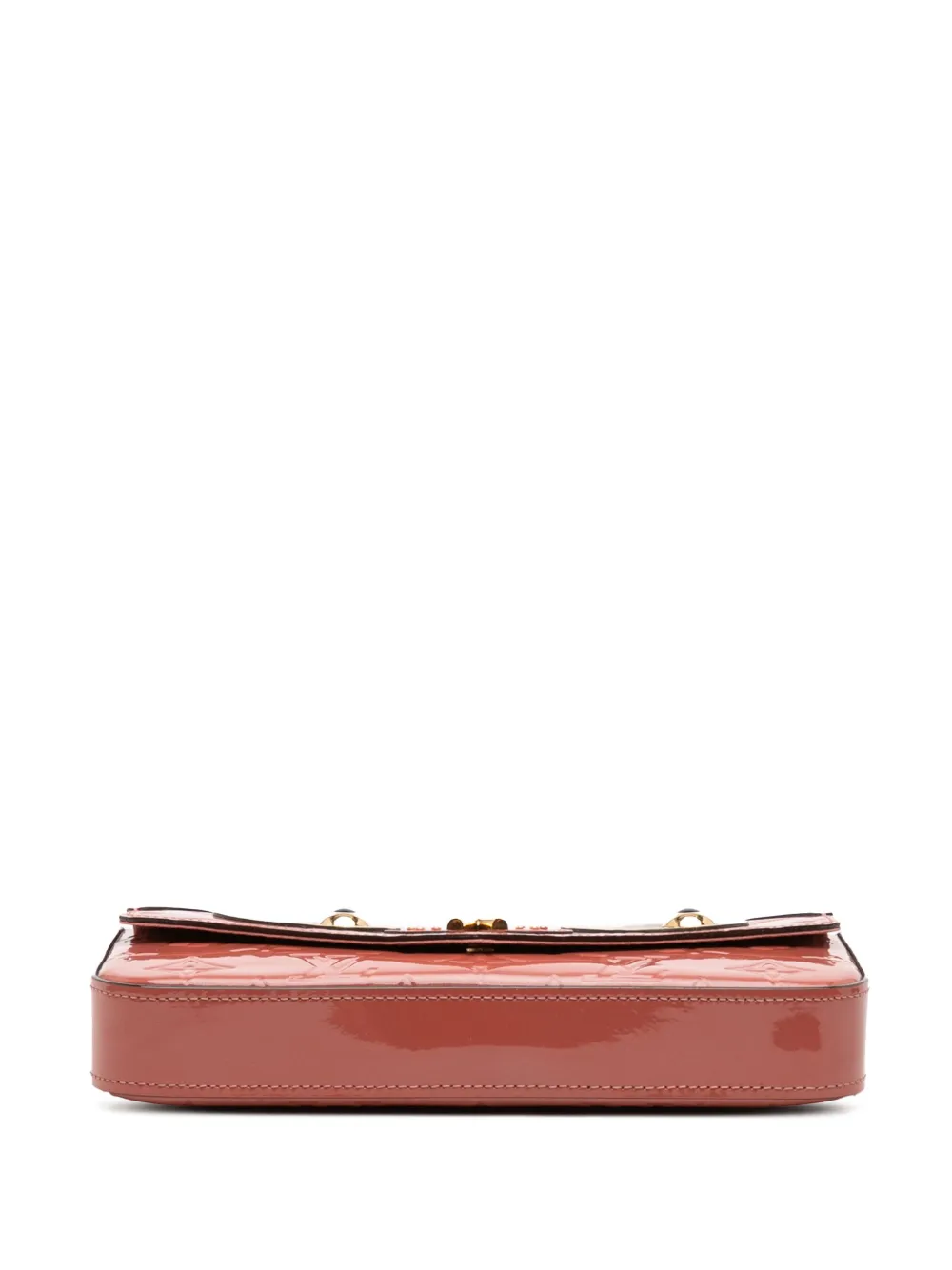 Pre-owned Louis Vuitton 2017 Monogram Vernis Pochette Felicie Valentine Dog Crossbody Bag In Pink